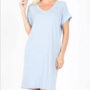 $13 BRAND NEW V-NECK T SHIRT DRESS!!!